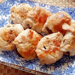 椎茸の豚肉巻き